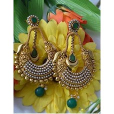 High Ended Designer Earrings in Antique Gold base